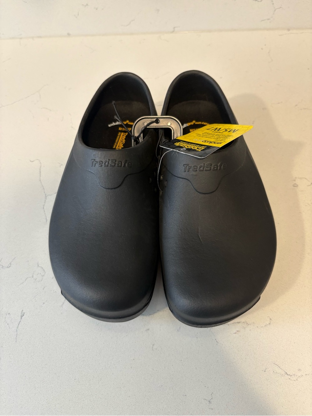 Woman’s tredsafe Black Slip-On Work Clog